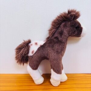 Douglas Cuddle Toys Horse Colt Plush Stuffed Animal Pony Brown White Spots Kids